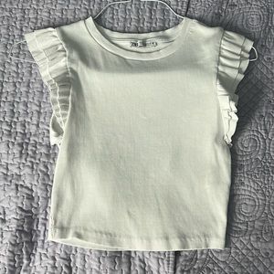 Zara white crop top size M